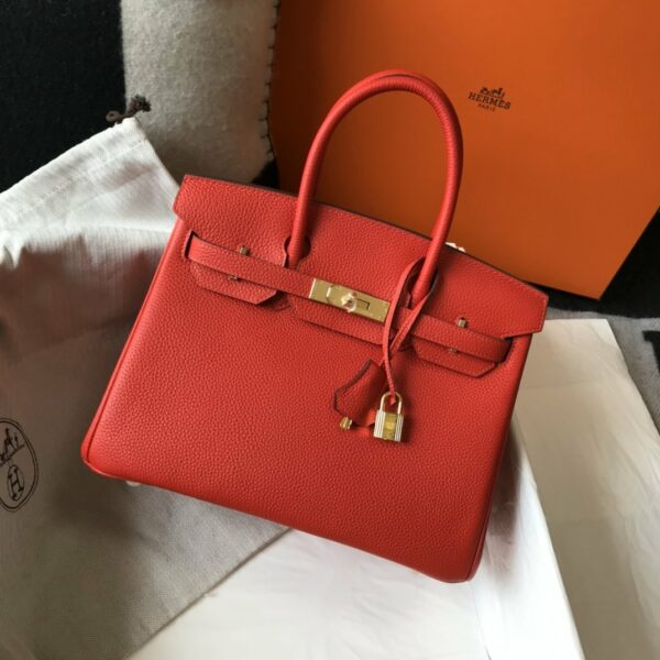 Hermes Birkin Rouge De Coeur Red Epsom Gold Hardware Bag For Women, Women’s Handbags, Shoulder Bags 30cm/12in