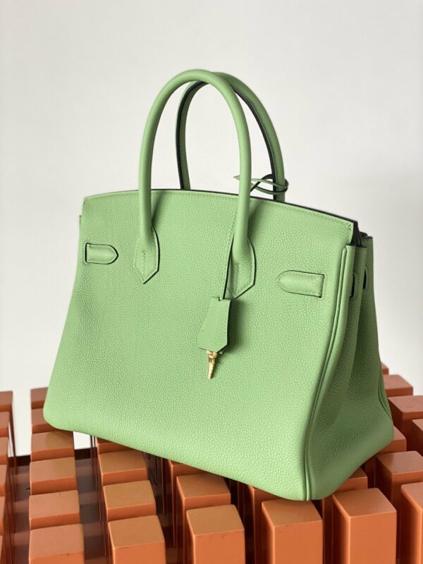 Hermes Birkin Nata Swift Green For Women Gold Toned Hardware 10in/25cm