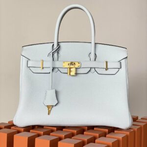 Hermes Birkin Nata Swift White For Women Gold Toned Hardware 11.8in/30cm