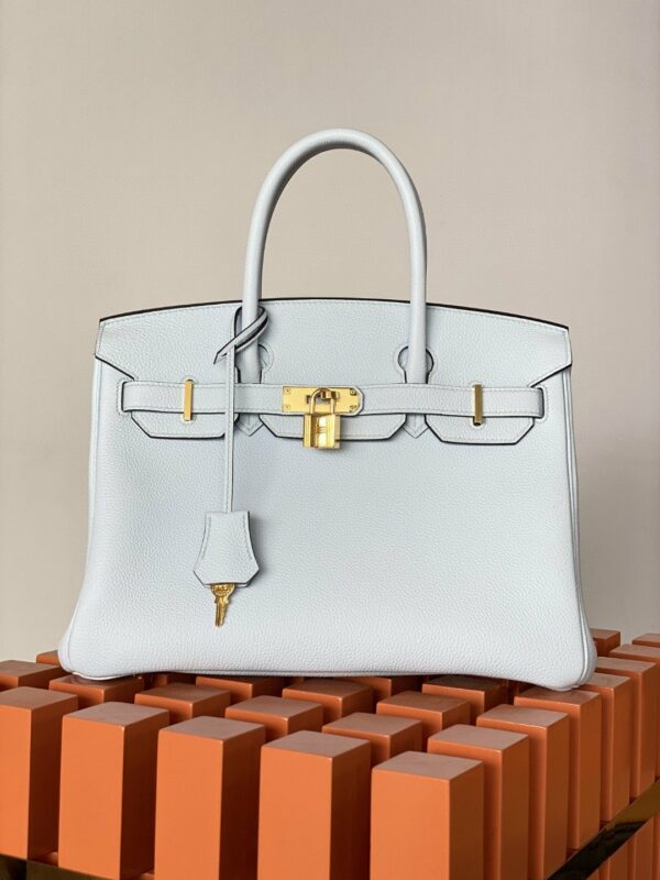 Hermes Birkin Nata Swift White For Women Gold Toned Hardware 11.8in/30cm