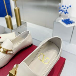 Valentino Garavani VLogo Studded Loafers White For Women