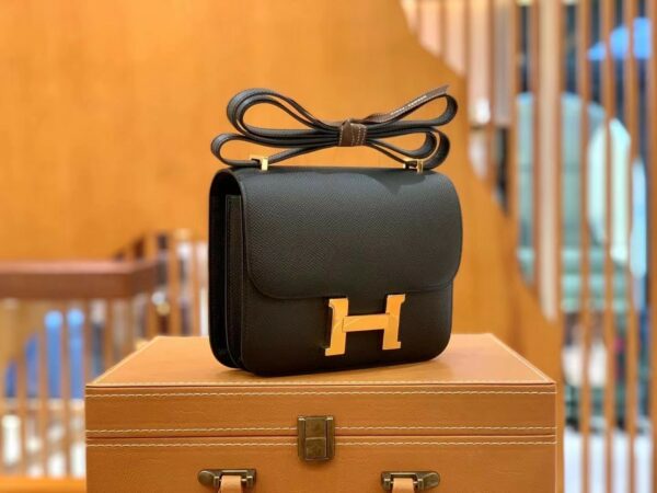 Hermes Constance 23 Epsom Black For Women, Women’s Handbags, Shoulder Bags 9in/23cm