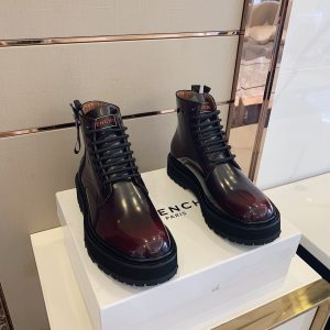 Givenchy Chunky Lace Up Ankle Boots Brown For Men GVC