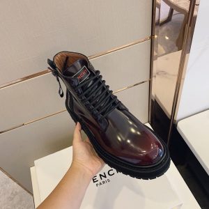 Givenchy Chunky Lace Up Ankle Boots Brown For Men GVC