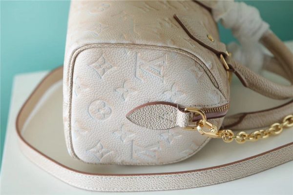 LV Speedy Bandouliere 20 Monogram Empreinte Pale Beige For Women, Shoulder And Crossbody Bags 20.5cm/8.1in LV M46163