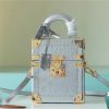 LV The Camera Box Monogram Empreinte By Nicolas Ghesquiere Light Blue For Women, Shoulder And Crossbody Bags 9.3in/16cm LV