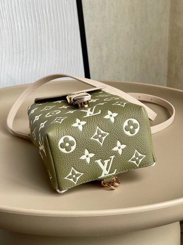 LV Tiny Backpack Monogram Empreinte Khaki For Women, WoBags 19cm LV M81351