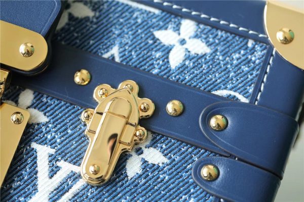 LV Petite Malle Jacquard Since 1854 Blue For Women, Women’s Handbags, Shoulder Bags And Crossbody Bags 7.5in/19cm LV