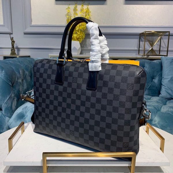 LV Porte Documents Jour Bag Damier Graphite Canvas For Men, Bags 14.5in/37cm LV N48224