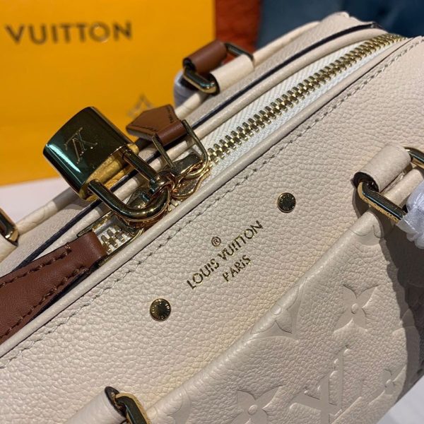 LV Speedy Bandouliere 20 Monogram Empreinte Creme For Women, Shoulder And Crossbody Bags 7.8in/20cm LV