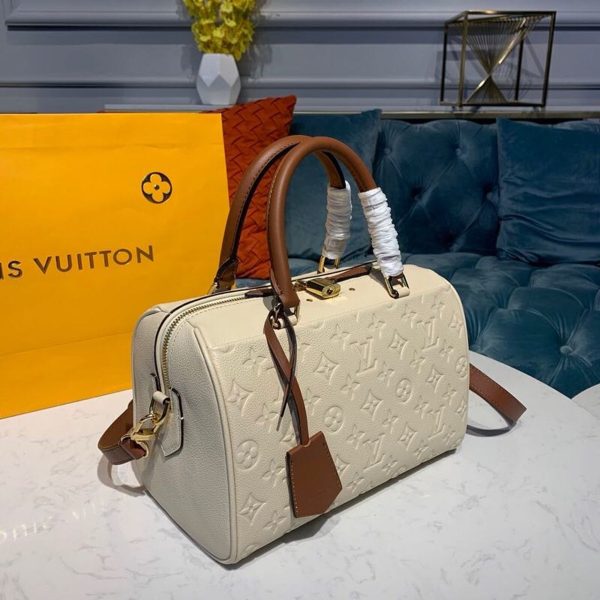 LV Speedy Bandouliere 25 Monogram Empreinte Creme For Women, Shoulder And Crossbody Bags 9.8in/25cm LV