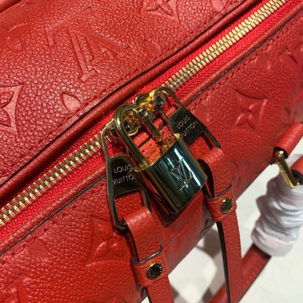 LV Speedy Bandouliere 25 Monogram Empreinte Cherry Red For Women, Shoulder And Crossbody Bags 9.8in/25cm LV