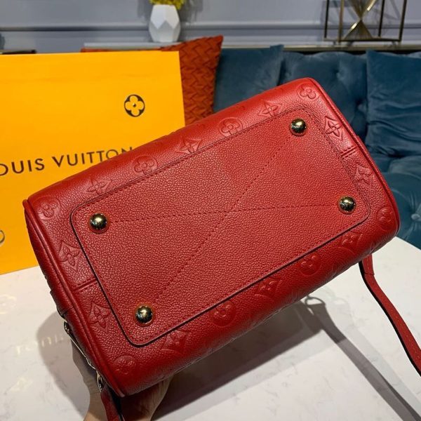 LV Speedy Bandouliere 25 Monogram Empreinte Cherry Red For Women, Shoulder And Crossbody Bags 9.8in/25cm LV