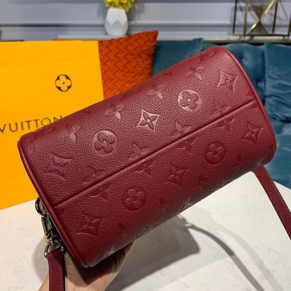 LV Speedy Bandouliere 20 Monogram Empreinte Burgundy For Women, Shoulder And Crossbody Bags 7.8in/20cm LV