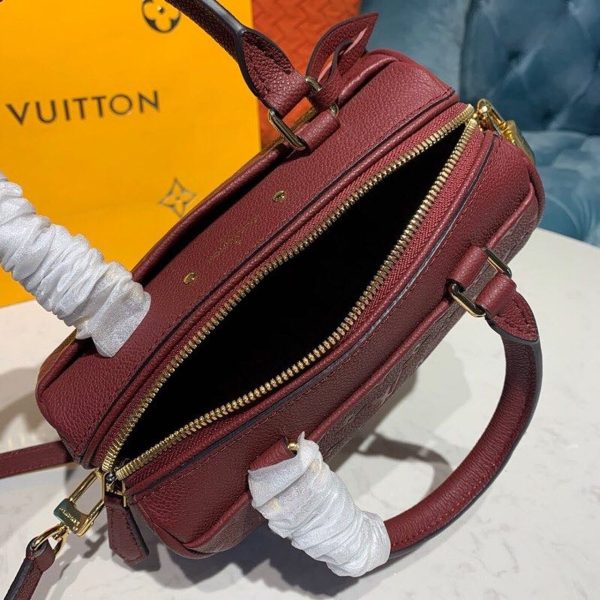 LV Speedy Bandouliere 20 Monogram Empreinte Burgundy For Women, Shoulder And Crossbody Bags 7.8in/20cm LV