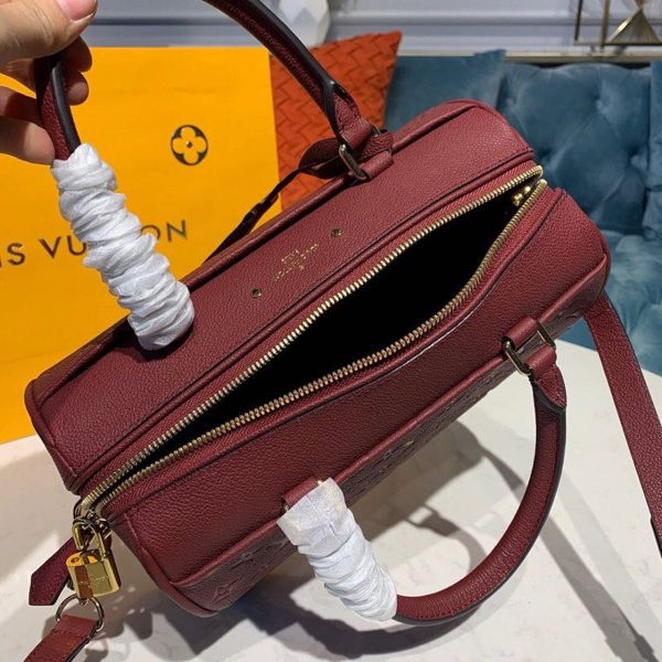 LV Speedy Bandouliere 25 Monogram Empreinte Burgundy For Women, Shoulder And Crossbody Bags 9.8in/25cm LV