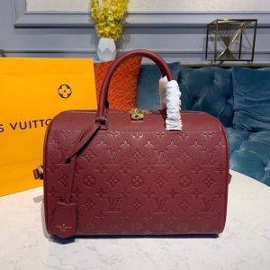 LV Speedy Bandouliere 30 Monogram Empreinte Bunrgundy For Women, Shoulder And Crossbody Bags 11.8in/30cm LV