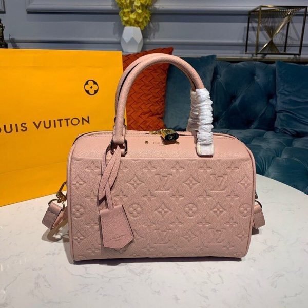 LV Speedy Bandouliere 25 Monogram Empreinte Light Pink For Women, Shoulder And Crossbody Bags 9.8in/25cm LV