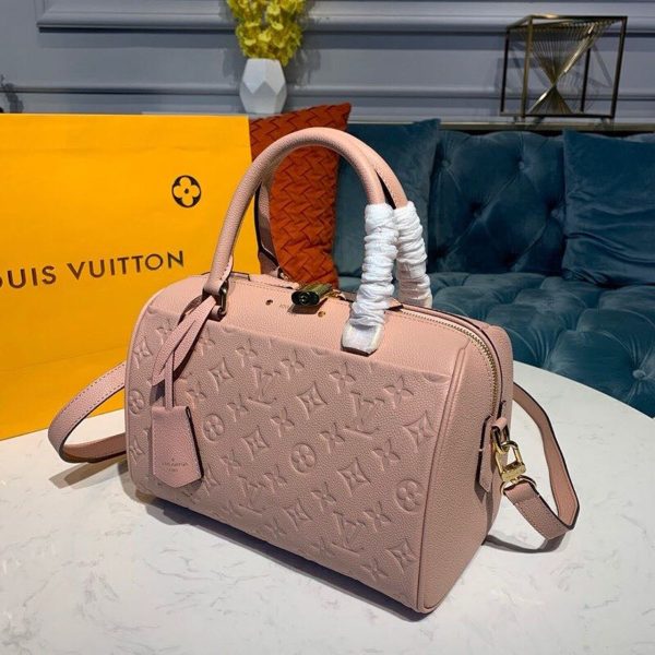 LV Speedy Bandouliere 25 Monogram Empreinte Light Pink For Women, Shoulder And Crossbody Bags 9.8in/25cm LV