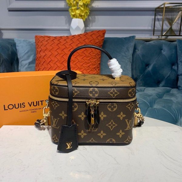 LV Vanity PM Monogram And Monogram Reverse Canvas By Nicolas Ghesquiere For Women, Shoulder And Crossbody Bags 7.5in/19cm LV M45165