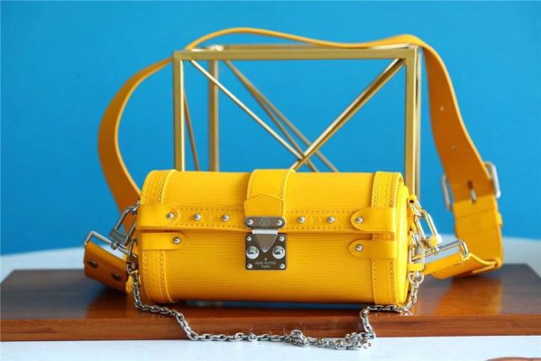 LV Papillon Trunk Epi Yellow For Women, Women’s Bags, Shoulder And Crossbody Bags 7.5in/19cm LV