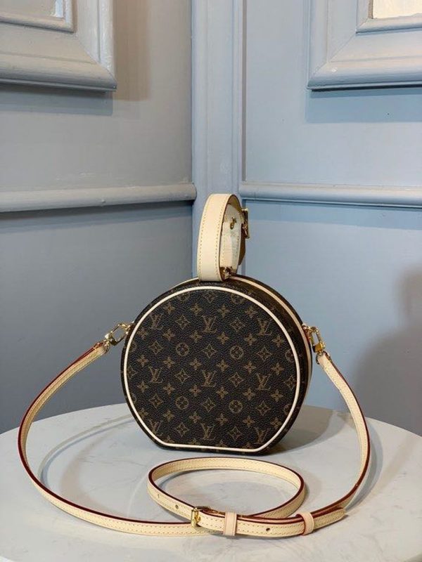 LV Petite Boite Chapeau Monogram Canvas For Women, Shoulder And Crossbody Bags 6.9in/17.5cm LV M43514