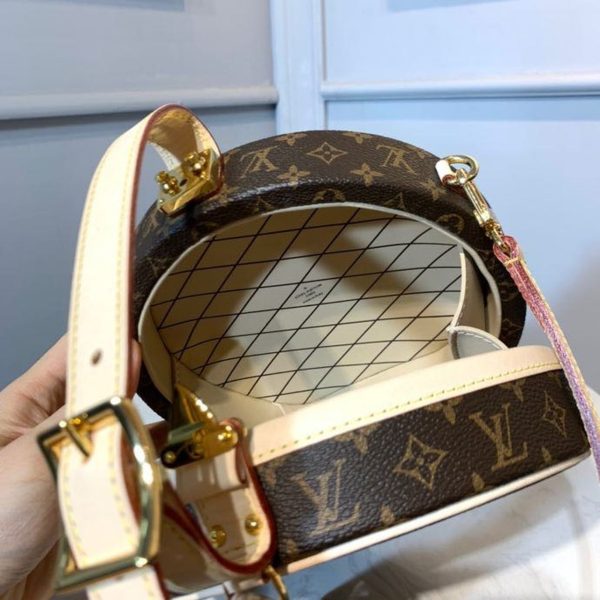 LV Petite Boite Chapeau Monogram Canvas For Women, Shoulder And Crossbody Bags 6.9in/17.5cm LV M43514