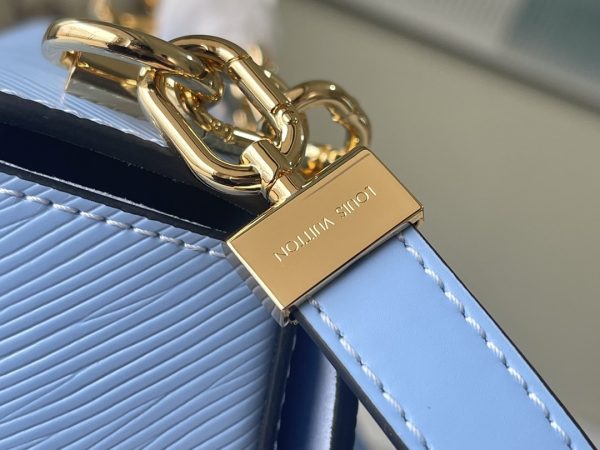 LV Twist MM Monogram Flower Bleu Nuage Blue For Women, Shoulder And Crossbody Bags 9.1in/23cm LV M59627