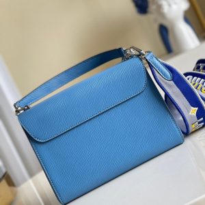 LV Twist MM Monogram Blossoms Blue For Women, Women Handbags, Shoulder And Crossbody Bags 9.1in/23cm LV M57505