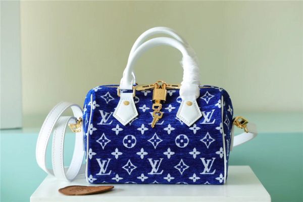 LV Speedy Bandouliere 20 PM Monogram Blue For Women, Shoulder And Crossbody Bags 20.5cm/8.1in LV M20751