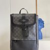 LV Saumur Backpack Monogram Eclipse Canvas For Men, Bags 42cm LV M45913