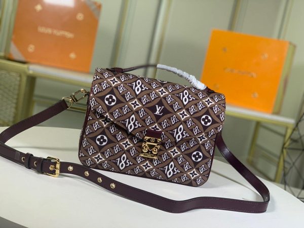 LV Pochette Metis MM Jacquard Since 1854 Brown For Women, Shoulder And Crossbody Bags 9.8in/25cm LV