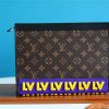 LV Pochette Voyage MM LV Rubber Monogram Canvas Brown For Men, Travel Accessories 27cm LV M80792