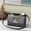 LV Twist MM Monogram Flower Black For Women, Shoulder And Crossbody Bags 9.1in/23cm LV M59402