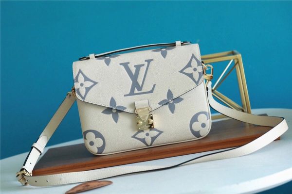 LV Pochette Metis Monogram Empreinte White For Women, Women’s Handbags, Shoulder Bags And Crossbody Bags 9.8in/25cm LV