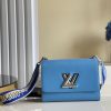 LV Twist MM Epi Blue For Women, Women’s Handbags, Shoulder And Crossbody Bags 9.1in/23cm LV