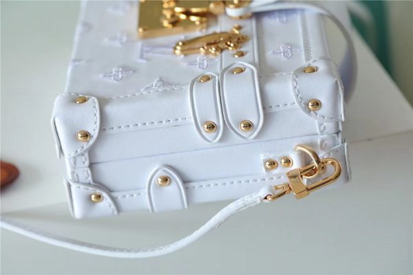 LV Petite Malle Monogram White For Women, Shoulder And Crossbody Bags 7.9in/20cm LV M20847