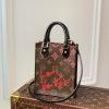 LV x Urs Fischer Petite Sac Plat Bag 18cm Monogram Canvas Spring/Summer 2021 Collection M69442, Brown