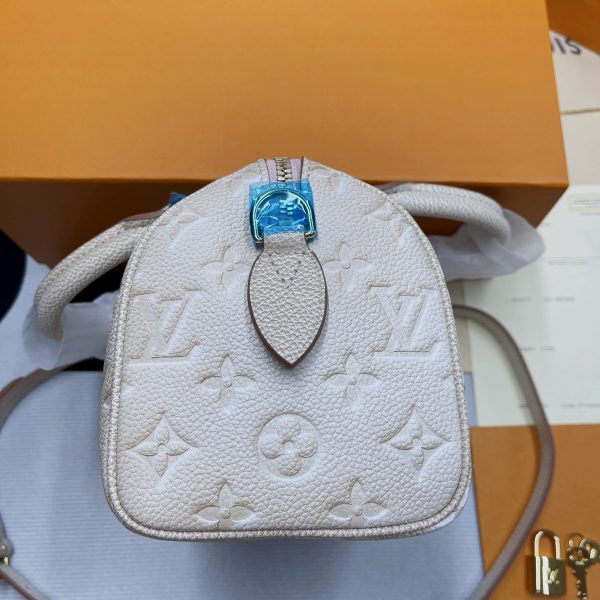 LV Speedy Bandouliere 20 Monogram Empreinte Pale Beige For Women, Shoulder And Crossbody Bags 20.5cm/8.1in LV M46163