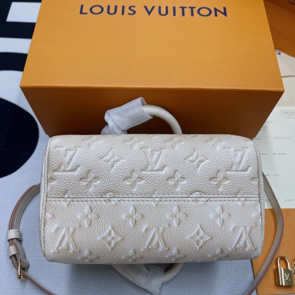 LV Speedy Bandouliere 20 Monogram Empreinte Pale Beige For Women, Shoulder And Crossbody Bags 20.5cm/8.1in LV M46163