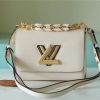 LV Twist MM Epi White For Women, Women’s Bags, Shoulder And Crossbody Bags 9.1in/23cm LV