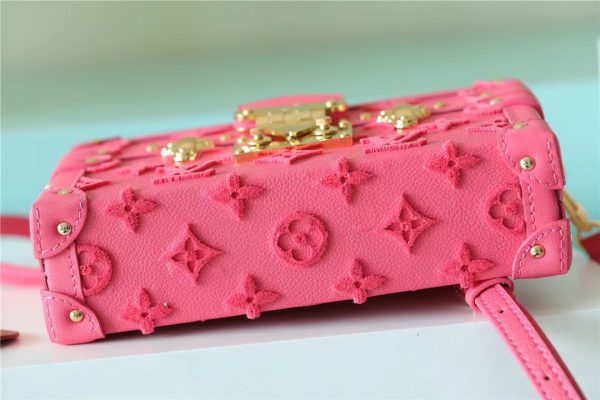 LV Petite Malle Tufted Fluo Pink For Women, Shoulder And Crossbody Bags 7.9in/20cm LV M20745