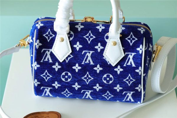 LV Speedy Bandouliere 20 PM Monogram Blue For Women, Shoulder And Crossbody Bags 20.5cm/8.1in LV M20751