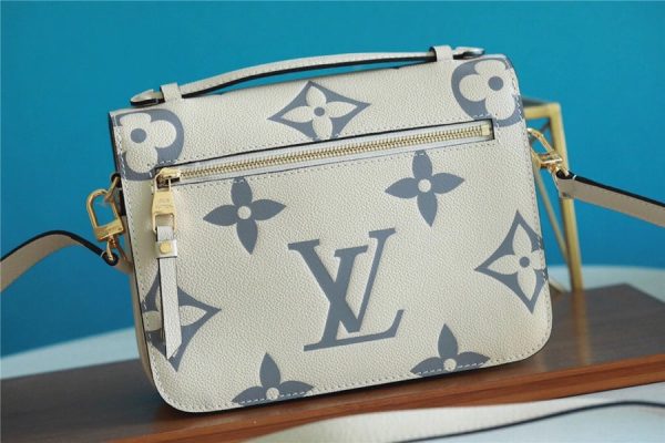 LV Pochette Metis Monogram Empreinte White For Women, Women’s Handbags, Shoulder Bags And Crossbody Bags 9.8in/25cm LV