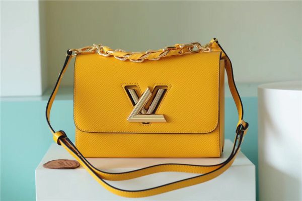 LV Twist MM Epi Sunflower Yellow For Women, Women’s Bags, Shoulder And Crossbody Bags 9.1in/23cm LV M59888