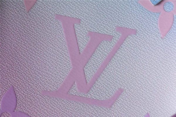 LV Petit Sac Plat Bag In Monogram Canvas For Women 17cm/6.7 Inches Sunrise Pastel LV M81341