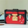 LV Petite Malle Epi Black/Red For Women, Shoulder And Crossbody Bags 7.9in/20cm LV