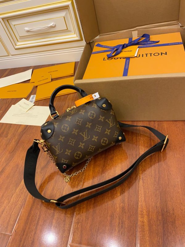 LV Petite Malle Souple Monogram Canvas Black For Women, WoHandbags 7.9in/20cm LV M45571