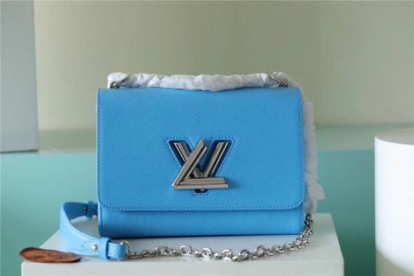 LV Twist MM Epi Blue For Women, Shoulder And Crossbody Bags 9.1in/23cm LV