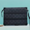 LV Trunk Pouch Monogram Eclipse Canvas Black For Men, Wallet 28cm LV M45937